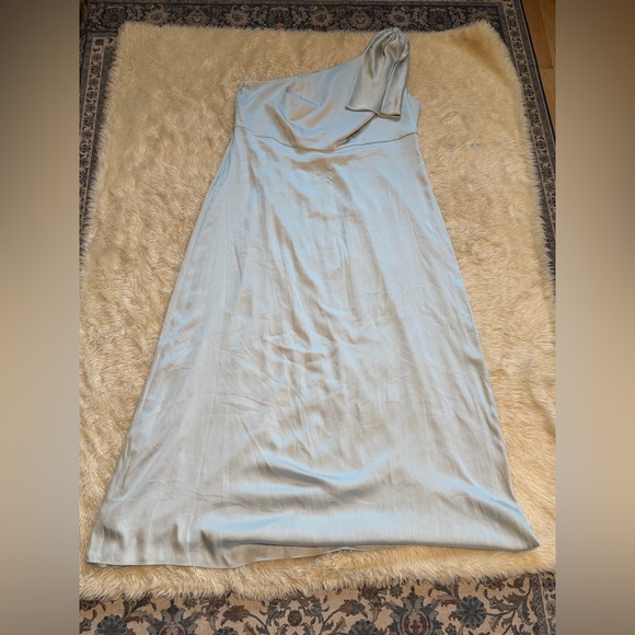 NWT Sachin & Babi Chelsea One Shoulder Evening Gown in Ice Blue - Size 20W - Picture 2 of 7